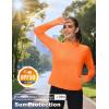 imageMAGCOMSEN Womens UPF 50 Lightweight Zip Up Jackets Cropped Athletic Workout UV Protection Sun Shirt RunningOrange