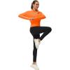 imageMAGCOMSEN Womens UPF 50 Lightweight Zip Up Jackets Cropped Athletic Workout UV Protection Sun Shirt RunningOrange