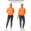 imageMAGCOMSEN Womens UPF 50 Lightweight Zip Up Jackets Cropped Athletic Workout UV Protection Sun Shirt RunningOrange