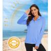 imageMAGCOMSEN Womens UPF 50 Lightweight Zip Up Jackets Cropped Athletic Workout UV Protection Sun Shirt RunningPale Blue