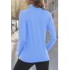imageMAGCOMSEN Womens UPF 50 Lightweight Zip Up Jackets Cropped Athletic Workout UV Protection Sun Shirt RunningPale Blue