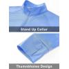 imageMAGCOMSEN Womens UPF 50 Lightweight Zip Up Jackets Cropped Athletic Workout UV Protection Sun Shirt RunningPale Blue