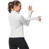 imageMAGCOMSEN Womens UPF 50 Lightweight Zip Up Jackets Cropped Athletic Workout UV Protection Sun Shirt RunningWhite