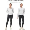 imageMAGCOMSEN Womens UPF 50 Lightweight Zip Up Jackets Cropped Athletic Workout UV Protection Sun Shirt RunningWhite