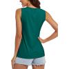 imageMAGCOMSEN Womens Workout Tank Top Athletic Muscle Sleeveless Crew Neck Shirt UPF 80 Moisture Wicking Gym RunningEmerald Green