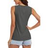 imageMAGCOMSEN Womens Workout Tank Top Athletic Muscle Sleeveless Crew Neck Shirt UPF 80 Moisture Wicking Gym RunningGray