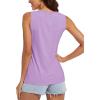 imageMAGCOMSEN Womens Workout Tank Top Athletic Muscle Sleeveless Crew Neck Shirt UPF 80 Moisture Wicking Gym RunningLight Purple