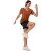 imageMAGCOMSEN Workout Tops for Women UPF 50 Quick Dry Short Sleeve Sun Protection VNeck Shirts Lightweight Hiking T ShirtsDark Orange