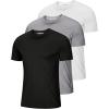imageMAGCOMSEN 3 Pack Mens Short Sleeve Quick Dry Shirts Moisture Wicking UPF 50 Athletic Running Gym Workout Swim TShirtsBlackLight GreyWhite