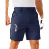 imageMAGCOMSEN Mens Golf Shorts 7quot Quick Dry Lightweight Stretch Casual Shorts with 6 Pockets Dress Work HikingNavy