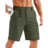 imageMAGCOMSEN Mens Hiking Cargo Shorts Quick Dry Lightweight 9quot Golf Shorts Summer Casual Work Outdoor with 5 Zipper PocketsArmy Green