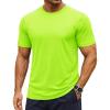 imageMAGCOMSEN Mens Rash Guard Short Sleeve UPF 50 Sun UV Quick Dry Shirts Workout Swim Running Athletic TShirtFlgreen