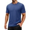 imageMAGCOMSEN Mens Short Sleeve UPF 50 Shirts Quick Dry Athletic Swim Tshirt Running Workout Gym Hiking Fishing Rash GuardBluegrey