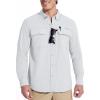 imageMAGCOMSEN Mens Sun Protection Fishing Shirts Long Sleeve UPF 50 Quick Dry Cooling Button Down Shirt for Hiking SafariWhite