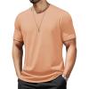 imageMAGCOMSEN Mens TShirts UPF 50 Cooling Short Sleeve Shirts Cotton Lightweight Moisture Wicking Soft Casual Summer TeesApricot
