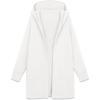 imageMAGCOMSEN Womens Cardigan Open Front Knit Hoodie Sweater Coatigan Jacket 2024 Casual Fall Trendy Coats with PocketsWhite