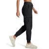imageMAGCOMSEN Womens Cargo Joggers Lightweight Quick Dry Hiking Pants UPF 50 Athletic Workout Travel Joggers Zipper PocketsBlack