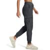 imageMAGCOMSEN Womens Cargo Joggers Lightweight Quick Dry Hiking Pants UPF 50 Athletic Workout Travel Joggers Zipper PocketsDark Gray