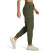 imageMAGCOMSEN Womens Hiking Cargo Pants Quick Dry Lightweight Joggers Water Resistant UPF 50 Workout Gym Army Green XL