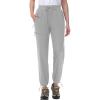 imageMAGCOMSEN Womens Hiking Pants UPF 50 Water Resistant Quick Dry Lightweight Elastic Waist Cargo Pants with 4 PocketsLight Grey