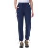 imageMAGCOMSEN Womens Hiking Pants UPF 50 Water Resistant Quick Dry Lightweight Elastic Waist Cargo Pants with 4 PocketsNavy