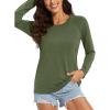imageMAGCOMSEN Womens Long Sleeve Shirts UPF 50 Workout Tops Sun Protection Athletic Running Swim Rash GuardArmy Green