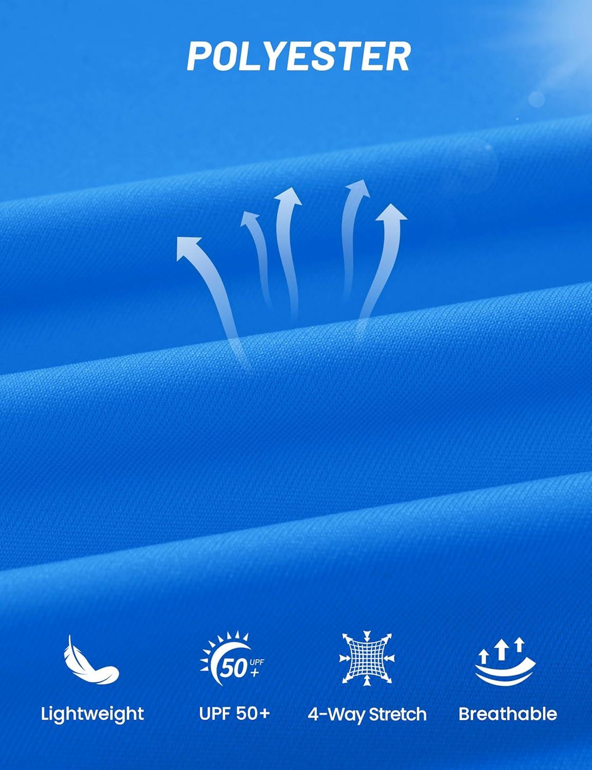 imageMAGCOMSEN 14 Zip Pullover Women Long Sleeve Quarter Zip UPF 50 Sun Shirts with Pocket Quick Dry Athletic Workout TopsAzure