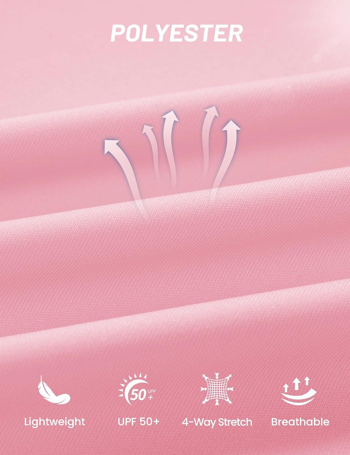 imageMAGCOMSEN 14 Zip Pullover Women Long Sleeve Quarter Zip UPF 50 Sun Shirts with Pocket Quick Dry Athletic Workout TopsLight Pink