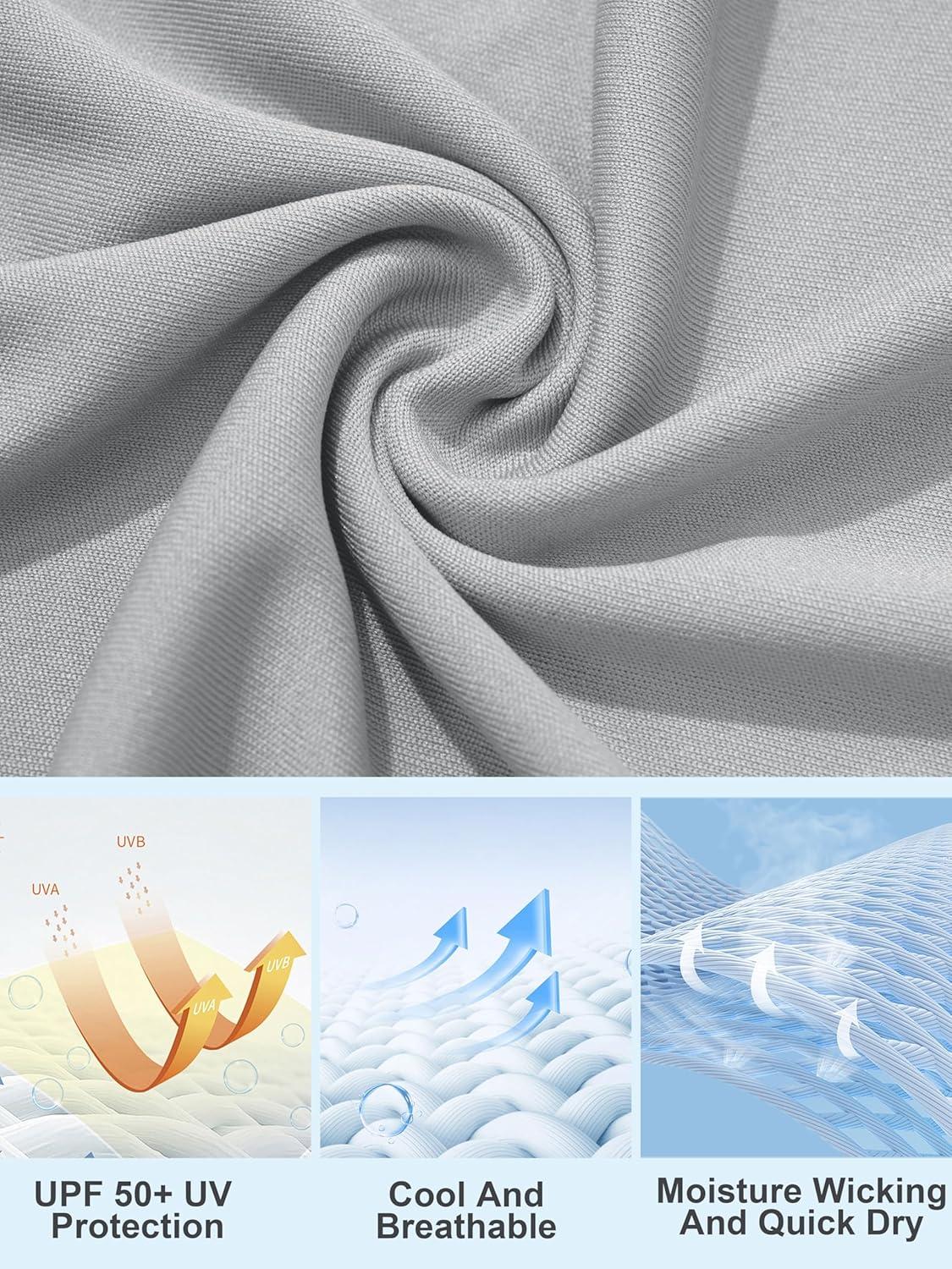 imageMAGCOMSEN Womens 2 Pack Long Sleeve Shirts UPF 50 Sun Protection Quick Dry Swim Shirt for Rash Guard Fishing Workout2 Packblack lgray