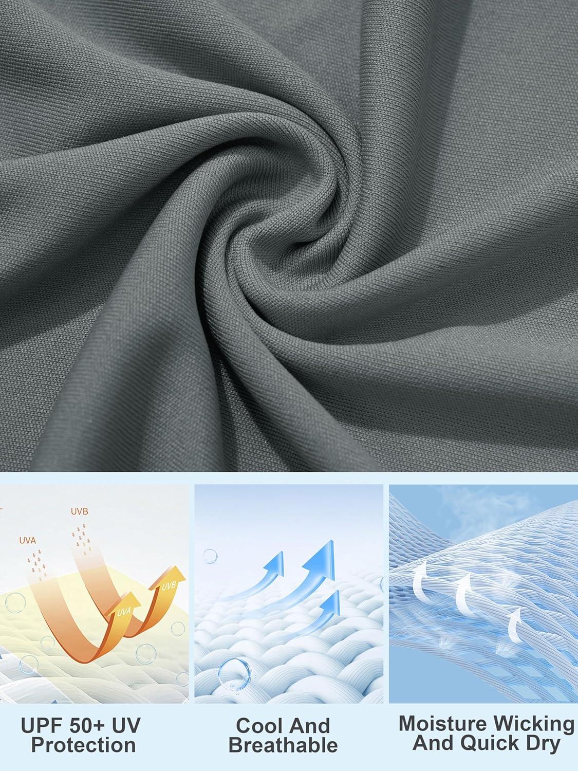 imageMAGCOMSEN Womens 2 Pack Long Sleeve Shirts UPF 50 Sun Protection Quick Dry Swim Shirt for Rash Guard Fishing Workout2 Packdark Grey white