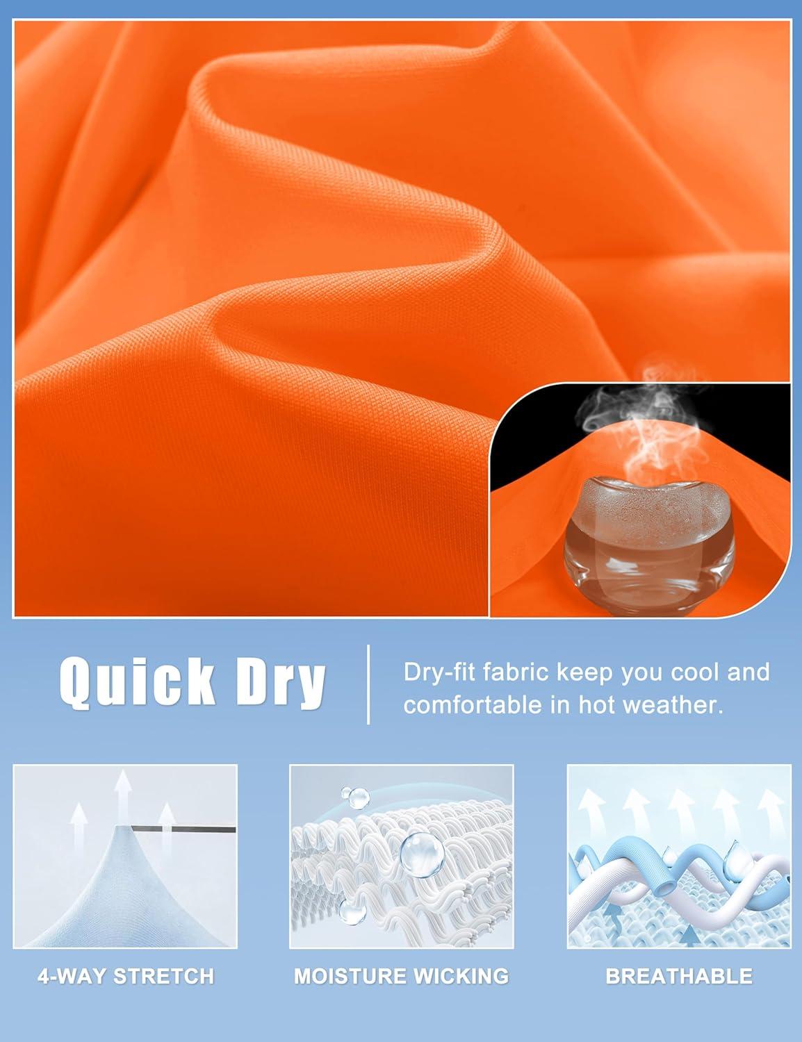 imageMAGCOMSEN Womens Golf Shirt Sleeveless Racerback Polo Shirts Zip Up UPF 50 Quick Dry Tennis Workout Athletic Tank TopsFlorange