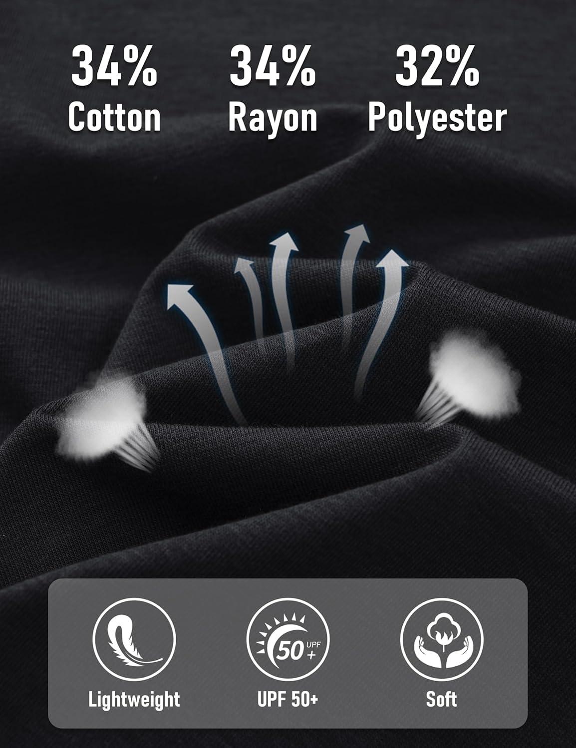 imageMAGCOMSEN Womens Long Sleeve Shirts Casual Crew Neck TShirt 2025 Basic Fall Tops Classicfit Tee Breathable Cotton TopBlack