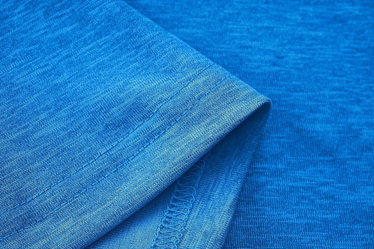 imageMAGCOMSEN Womens Polo Shirts Short Sleeve Quick Dry Golf TShirts Collared Golf Tops for Work Casual 4 ButtonsSea Blue