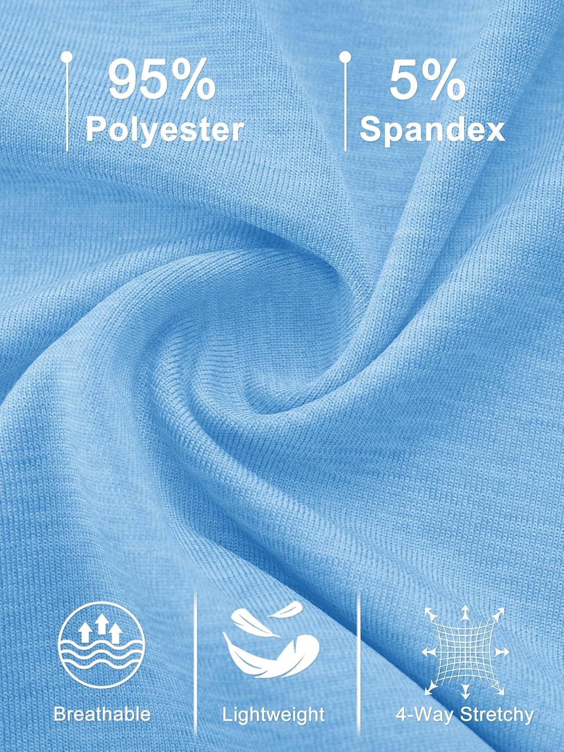 imageMAGCOMSEN Womens Polo Shirts Short Sleeve Quick Dry Golf TShirts Collared Golf Tops for Work Casual 4 ButtonsSky Blue