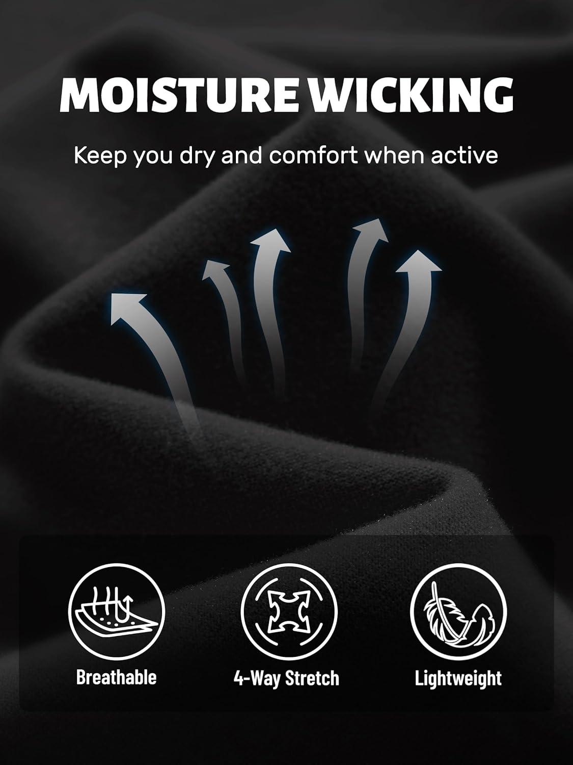 imageTACVASEN Womens Fleece Pullover Quarter Zip Sweatshirt Thermal Shirts Long Sleeve Athletic TopsBlack