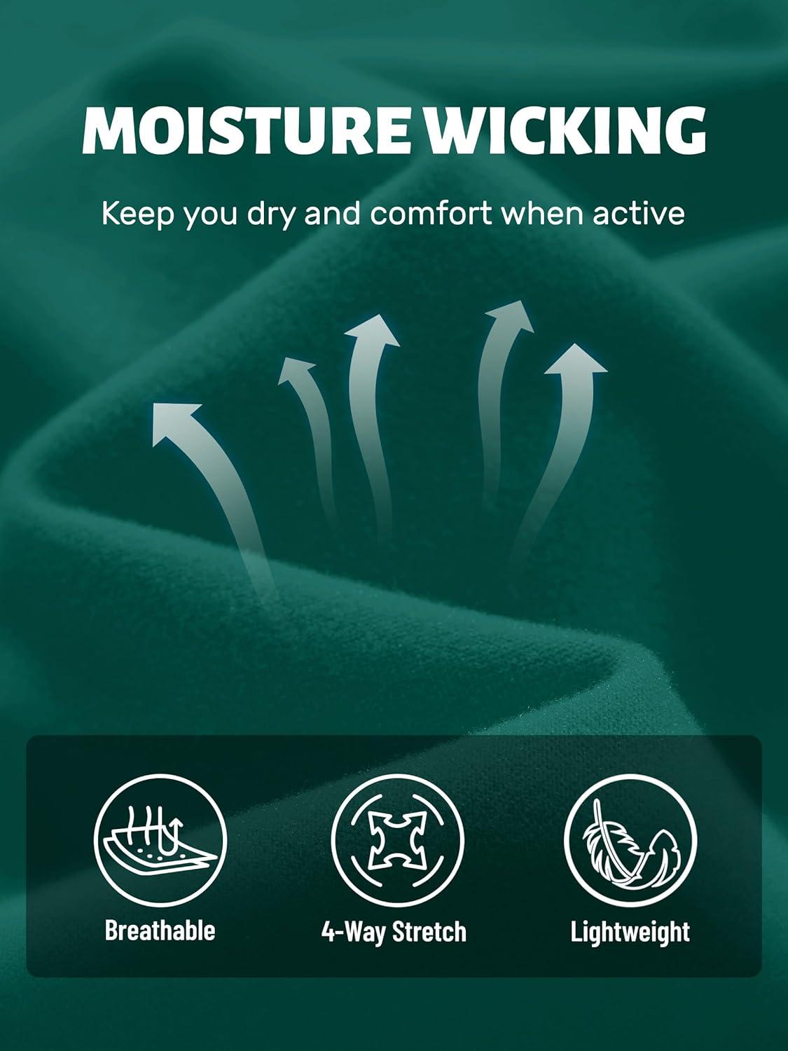 imageTACVASEN Womens Fleece Pullover Quarter Zip Sweatshirt Thermal Shirts Long Sleeve Athletic TopsE Green