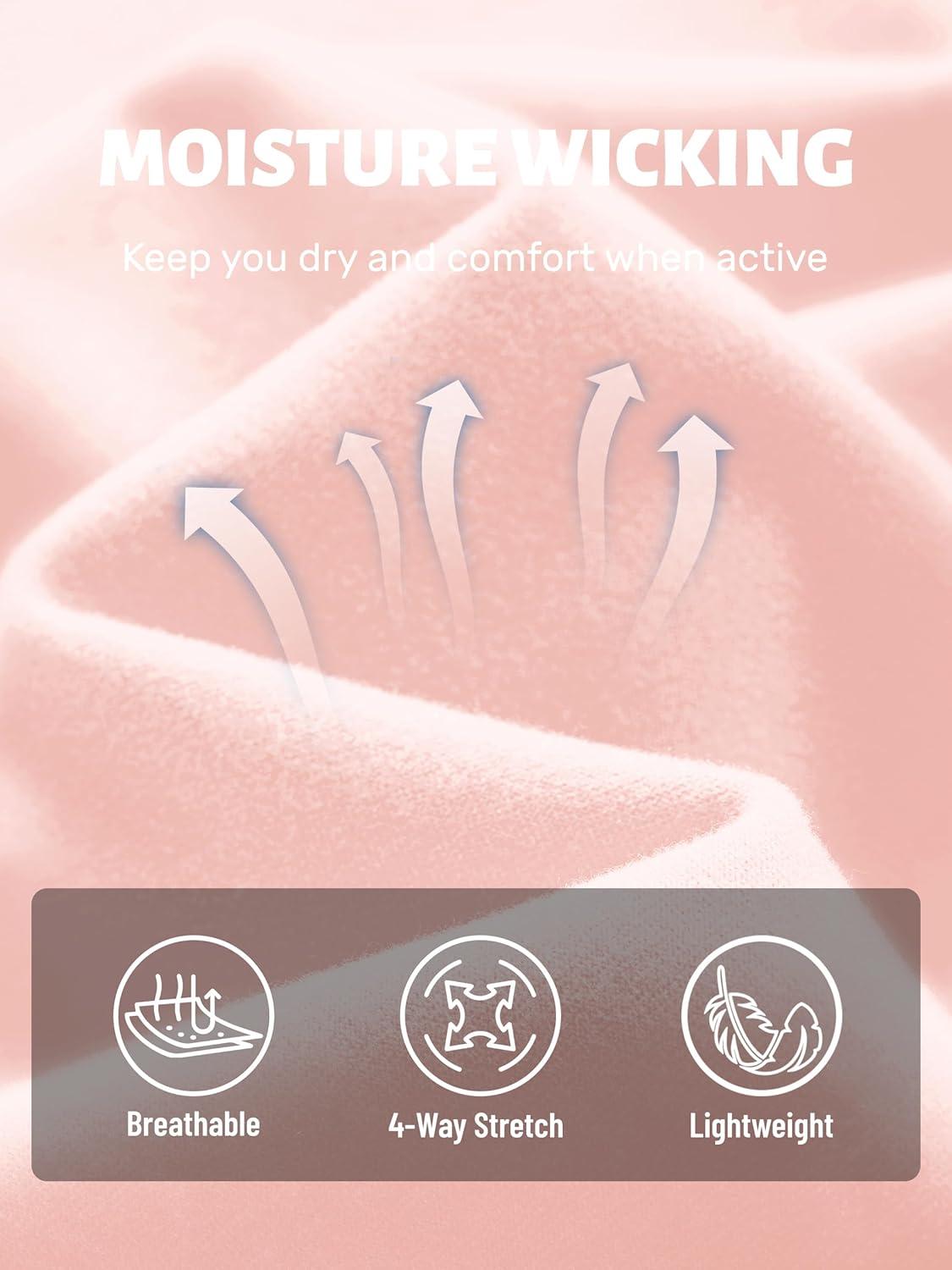 imageTACVASEN Womens Fleece Pullover Quarter Zip Sweatshirt Thermal Shirts Long Sleeve Athletic TopsLight Pink