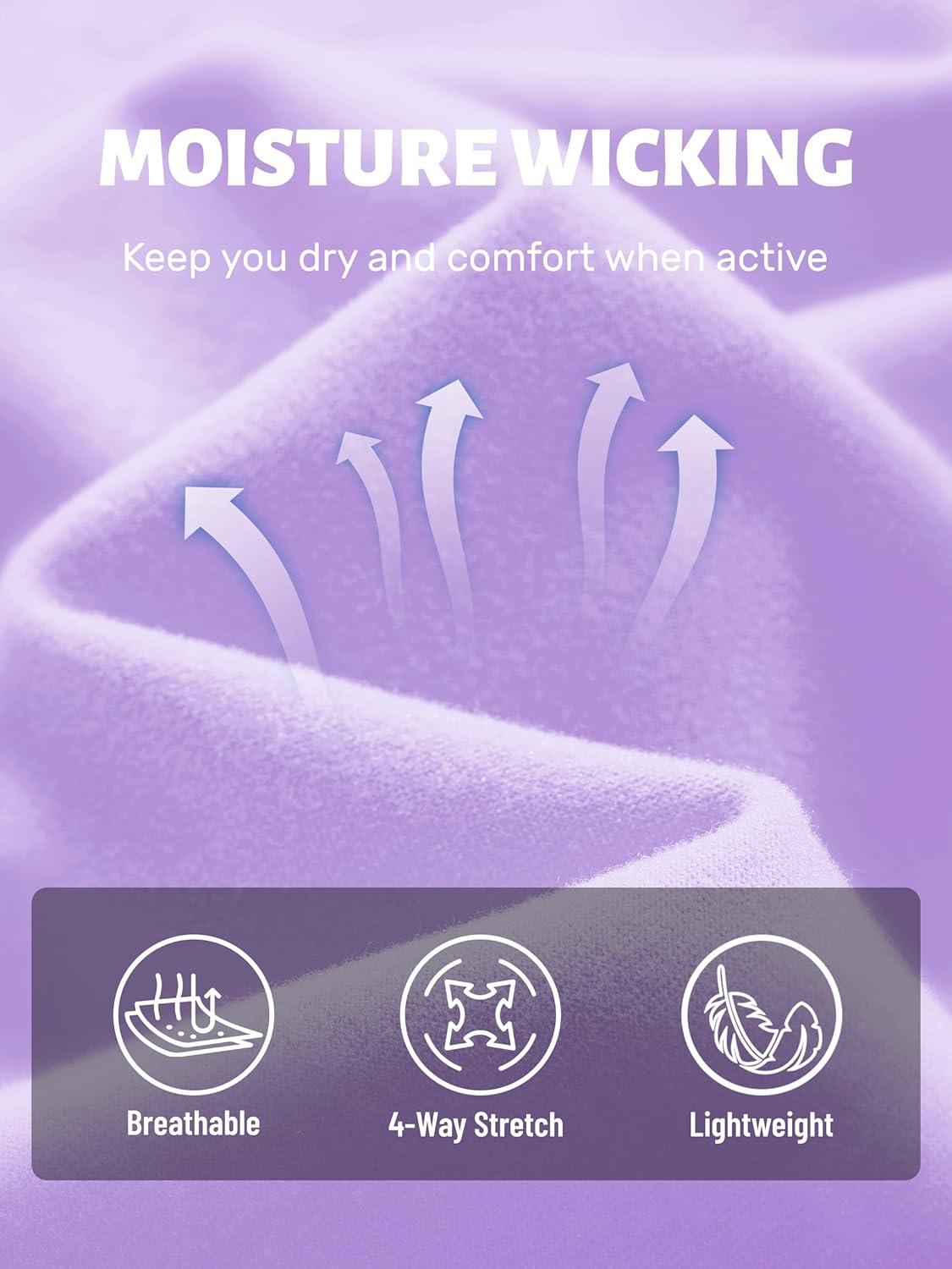 imageTACVASEN Womens Fleece Pullover Quarter Zip Sweatshirt Thermal Shirts Long Sleeve Athletic TopsLight Purple