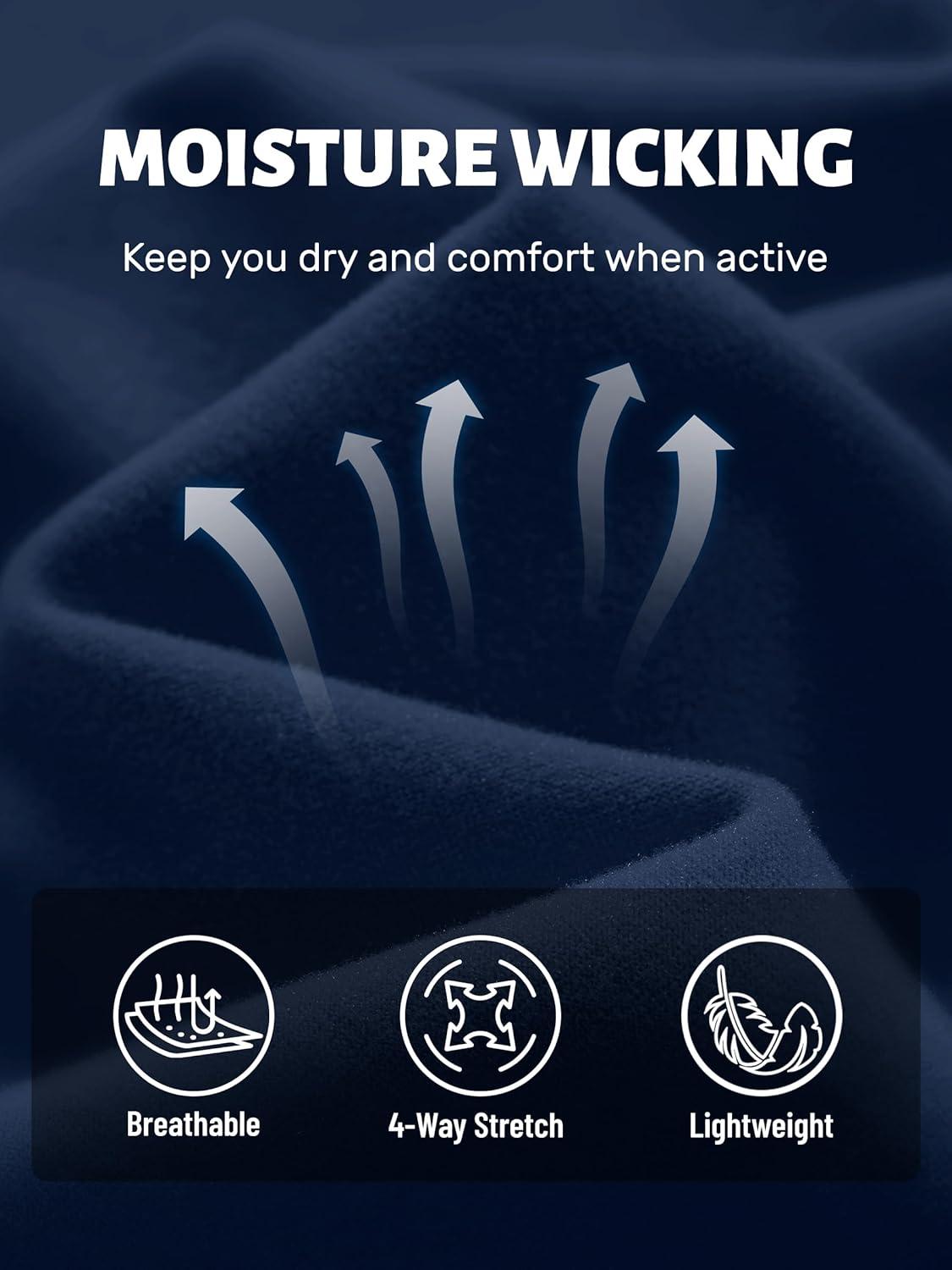 imageTACVASEN Womens Fleece Pullover Quarter Zip Sweatshirt Thermal Shirts Long Sleeve Athletic TopsNavy