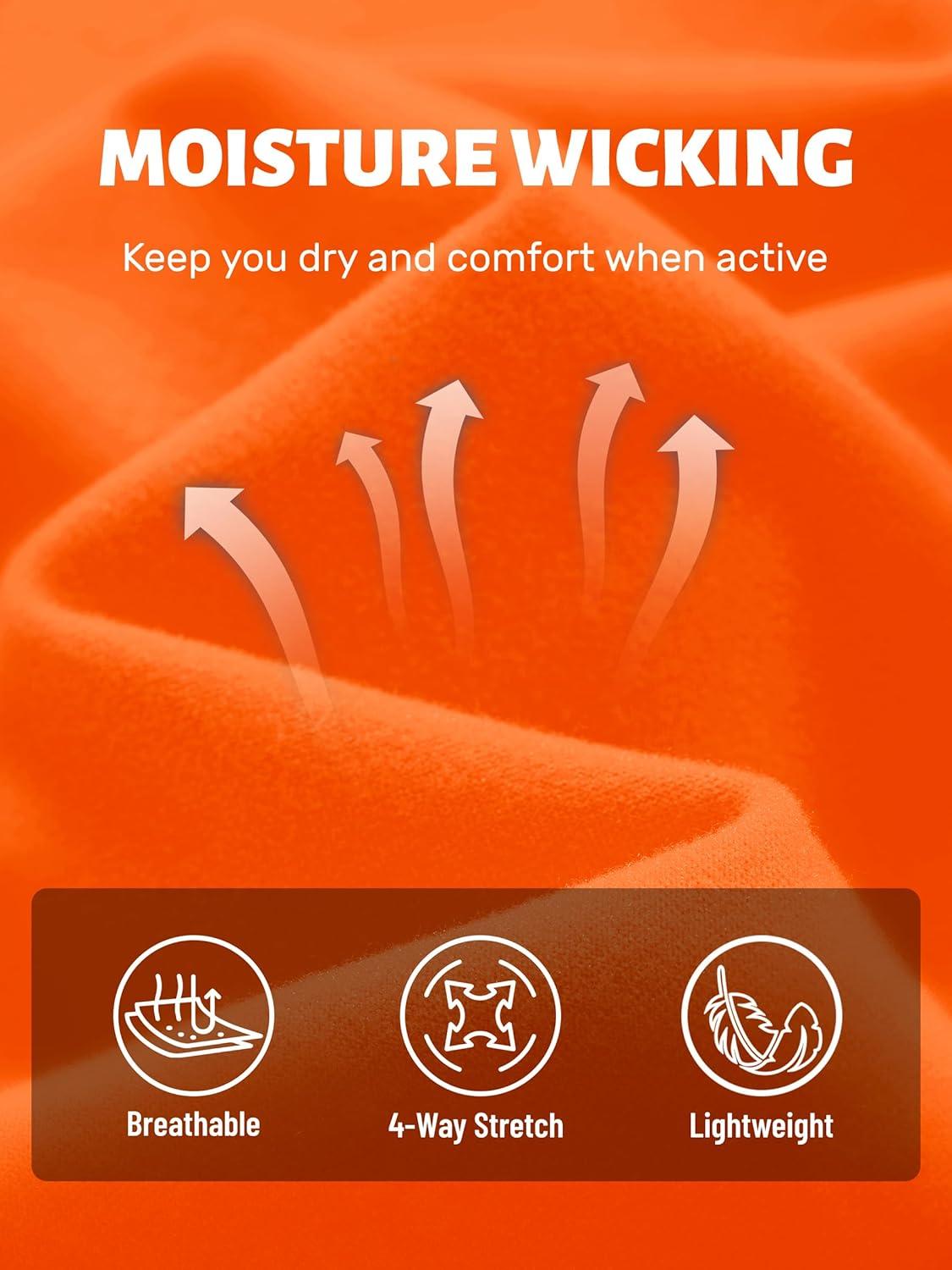 imageTACVASEN Womens Fleece Pullover Quarter Zip Sweatshirt Thermal Shirts Long Sleeve Athletic TopsOrange