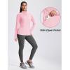 imageMAGCOMSEN 14 Zip Pullover Women Long Sleeve Quarter Zip UPF 50 Sun Shirts with Pocket Quick Dry Athletic Workout TopsLight Pink