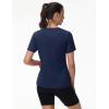 imageMAGCOMSEN 2 Pack Womens Short Sleeve TShirts UPF 50 Workout Running Quick Dry Athletic Rash Guard Swim TopNavyLack Blue