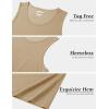 imageMAGCOMSEN Mens UPF 50 Tank Top Gym Workout Sleeveless Muscle Shirts Sun Protection Cut Off Shirts Summer Sleeveless T ShirtLight Khaki