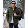 imageMAGCOMSEN Mens Winter Jacket Fleece Lined Water Repellent Windproof Warm Parka Winter Coat with HoodArmy Green
