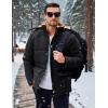 imageMAGCOMSEN Mens Winter Jacket Fleece Lined Water Repellent Windproof Warm Parka Winter Coat with HoodBlack
