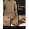 imageMAGCOMSEN Mens Winter Jacket Fleece Lined Water Repellent Windproof Warm Parka Winter Coat with HoodKhaki
