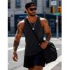 imageMAGCOMSEN Mens Workout Tank Tops Undershirt Cotton Muscle Athletic Sleeveless Shirts for Gym01black