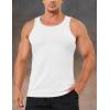 imageMAGCOMSEN Mens Workout Tank Tops Undershirt Cotton Muscle Athletic Sleeveless Shirts for Gym02white