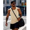 imageMAGCOMSEN Mens Workout Tank Tops Undershirt Cotton Muscle Athletic Sleeveless Shirts for Gym03apricot
