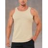 imageMAGCOMSEN Mens Workout Tank Tops Undershirt Cotton Muscle Athletic Sleeveless Shirts for Gym03apricot
